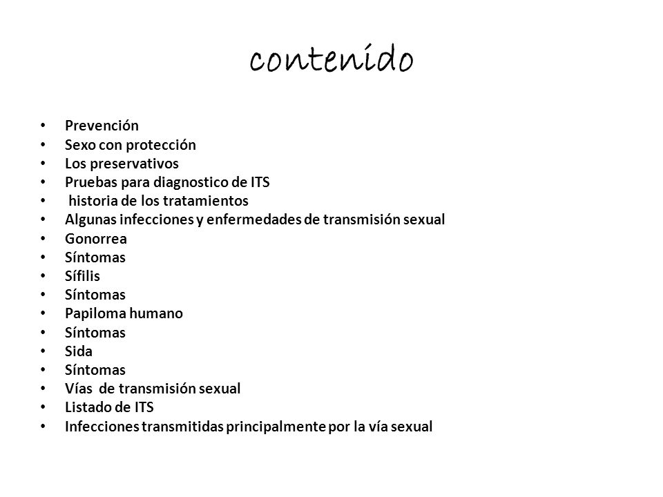 Lista enfermedades venereas